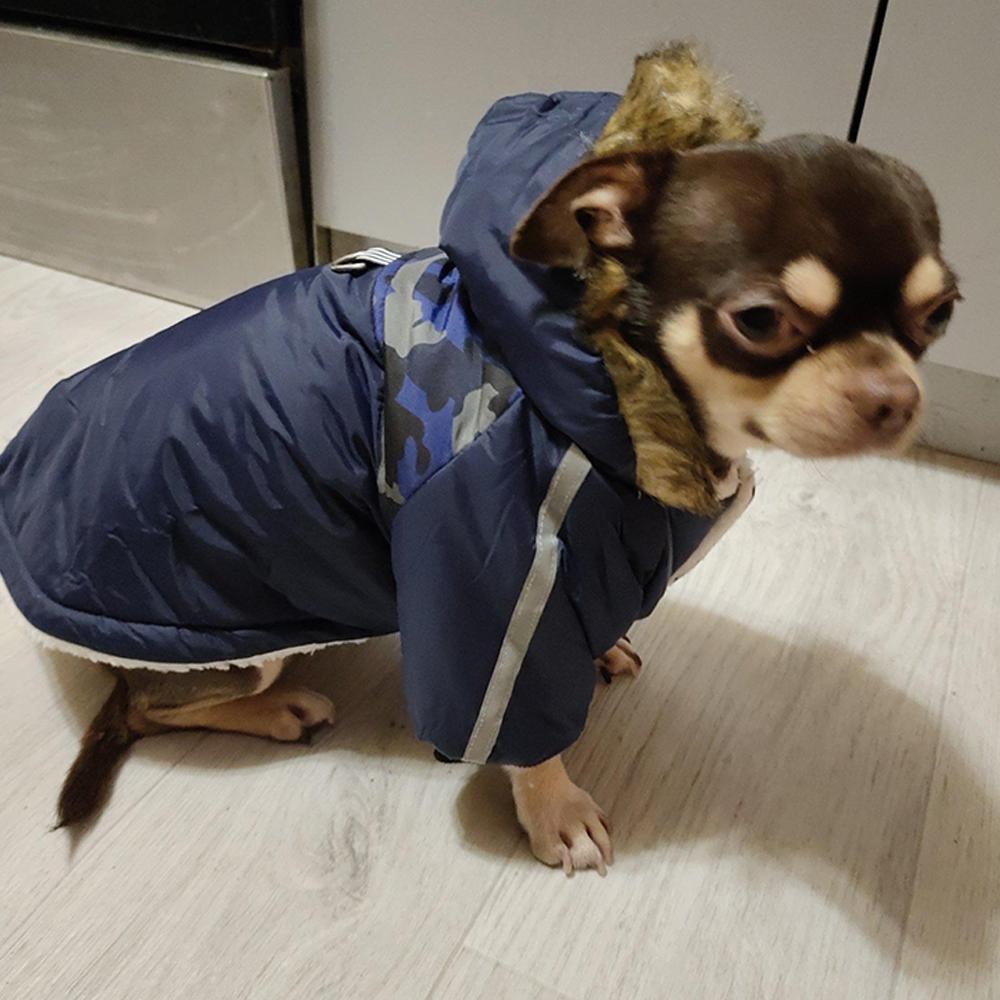 Зимняя одежда для домашних животных, водонепроницаемая куртка для собак для маленьких и средних собак, теплый костюм для щенков, наряды для французского бульдога, светоотражающая куртка, одежда для чихуахуа