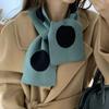 Polka Dot Neck Scarf Women Versatile Warm Winter Korean Style Short Scarf