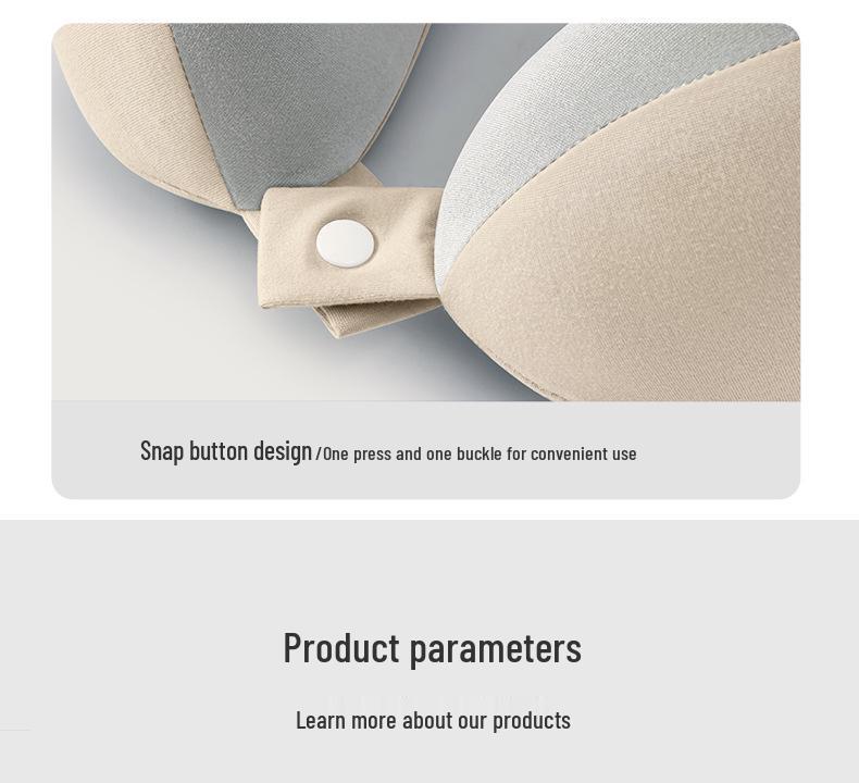 Дорожная подушка из пены с памятью U-образной формы с компактным хранением и поддержкой шеи с двумя выступами