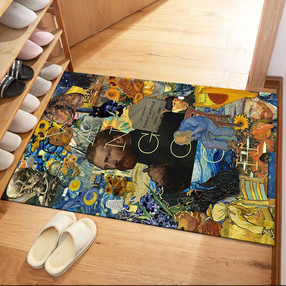 Sunflowers Under Swirling Sky Square rugs are a great choice for living rooms, bedrooms, home décor, and as gifts
