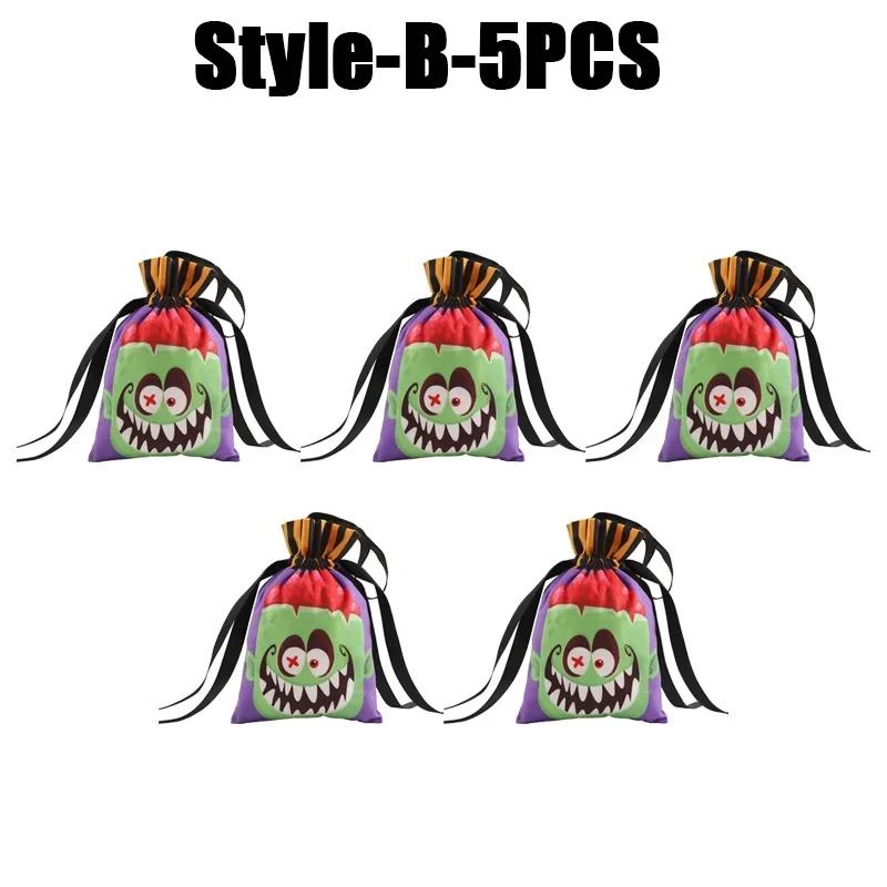 Большие пакеты для конфет на Хэллоуин, мешочки для закусок с тыквенной завязкой, маленькие сувениры для угощения детей, школьные принадлежности для вечеринки в классе