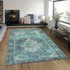 Paisley Area Rug, Bohemian Oriental Pattern Carpet for Living Room , Non-Slip Medallion Floor Mat Entryway Music Room Decor