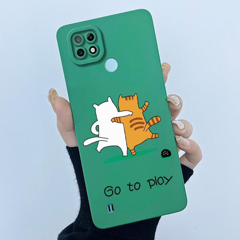 Для Realme C21 RMX3201 / C21Y RMX3261 RMX3263 C25Y Чехол для телефона Coque Мягкий силикон Сладкий расписной Девочки Милый печатный задний чехол