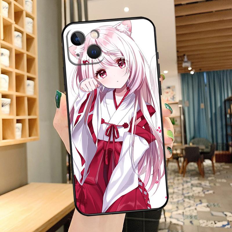 Чехол для телефона Аниме Девушка-кошка для iPhone 15 Pro Max 14 13 12 11 16 17 Pro Max mini 15 16 Plus 16e 17 Air Cover