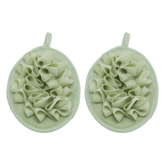 Прочная мочалка из люфы 2 в 1, дизайн, приятный для кожи, простой в использовании, эластичный ремешок для руки, губка для щетки для тела