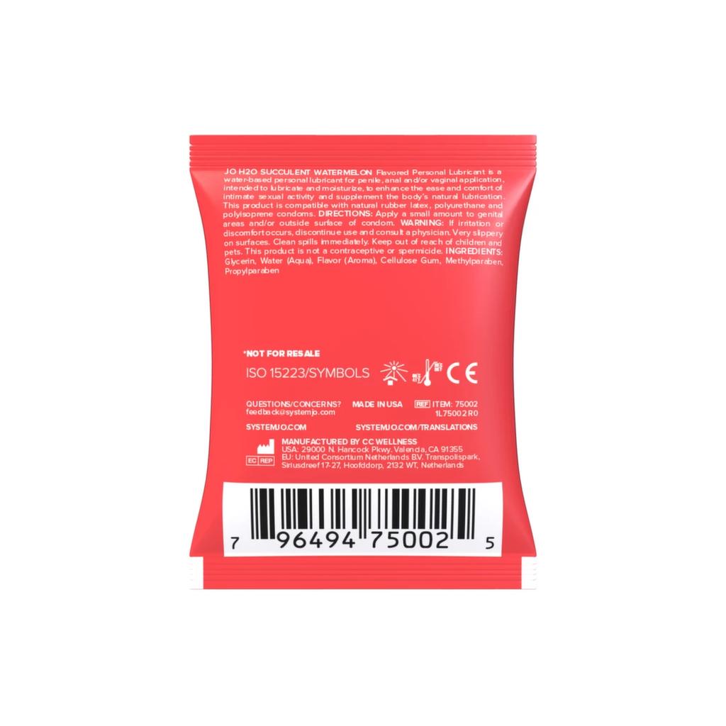 Lubricant (Sachet) - System Jo H2O Watermelon 5 Ml