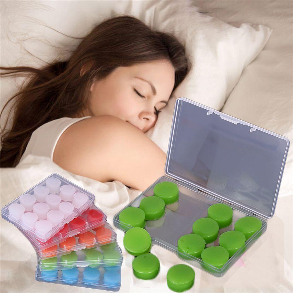 Protect Soundproof Noise Reduction Anti-noise Ear Plugs Waterproof Earbud Soft Silicone Earplugs