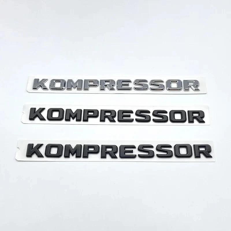 FOR Mercedes Benz Kompressor Emblem Rear Trunk Badge Lettering Chrome Black Logo Stickers CLK SLK SL CLS ML A B C S R Class EC3