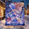 Sailor Moon Pattern Blanket for Home Decoration, Bed, Sofa, Car Travel, Camping, Suitable for All Seasons, Birthday Christmas Gift