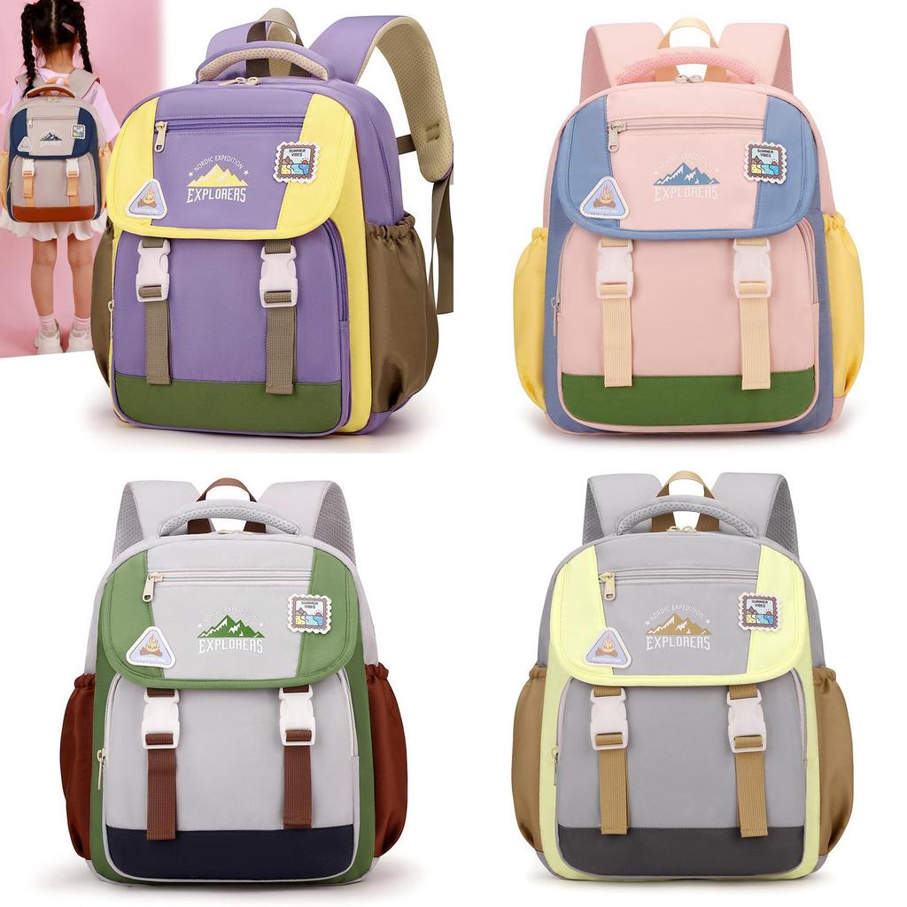 Explorers Letter Mountain Print Childrens Backpack With Bright Colors And Spacious Design For Preschool School Use