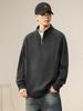 Men's Retro Half-Zip Hoodie: Trendy, Loose-Fit Stand Collar Pullover