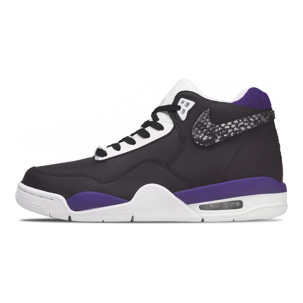 Nike Flight Legacy Black Viper Устойчивые к истиранию Нескользящие Средняя высота Винтажные Баскетбольные кроссовки Унисекс Черный Фиолетовый BQ4212-101(Команда73-)
