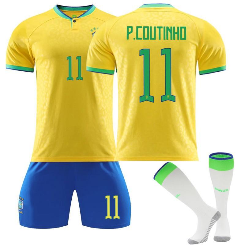 2223 No. 10 Neymar 20 Vinicius 918 Jesus Football Uniforms Fans Home Short Sleeves