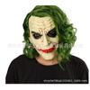 Halloween Clown Mask Green Hair Red Nose Latex Headgear Funny Batman Jack Mask joker mask