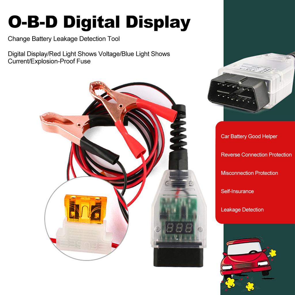 OBD Battery Clip OBD Power Supply Tool Emergency Power Off Protector ECU Memory Cable Car Take the Electricity Cable