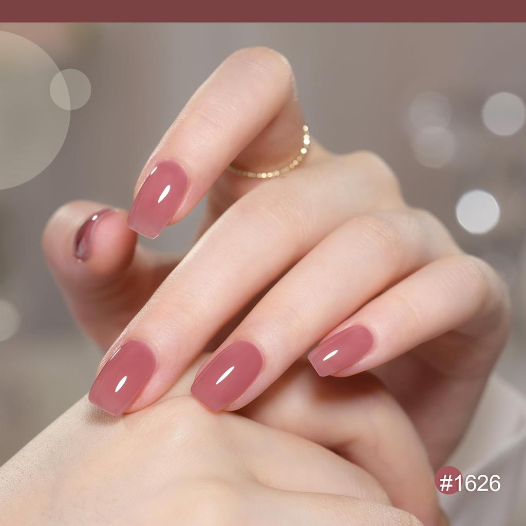 GAOY Гель-лак Полупрозрачный Гель Набор в стиле Розовый сад, Набор из 6 цветов, Салонное качество, Полупрозрачный,