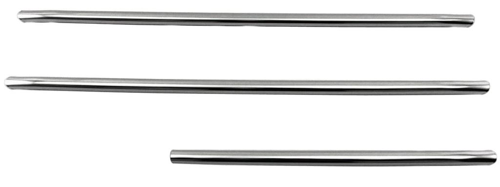 BRIGHTZ Finish Stainless Steel Plated Front Bumper Mould for NV100 Clipper Rio DR17W DR Compatible with Clipper Rio NV and V100 Ultra-Mirror (3-Piece