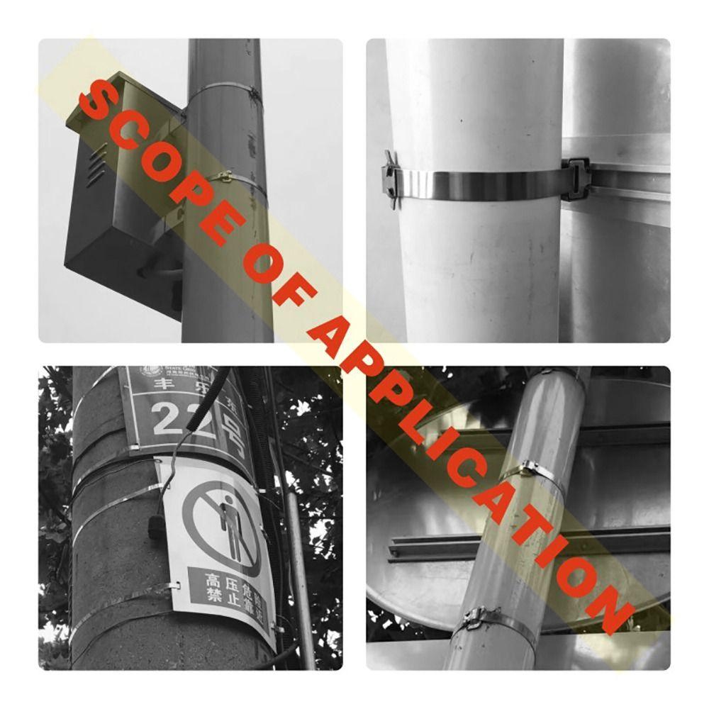 20Pcs 4.6mm Cable Zip Tie Exhaust Wrap Locking Ties Durable 304 Stainless Steel Cable Ties