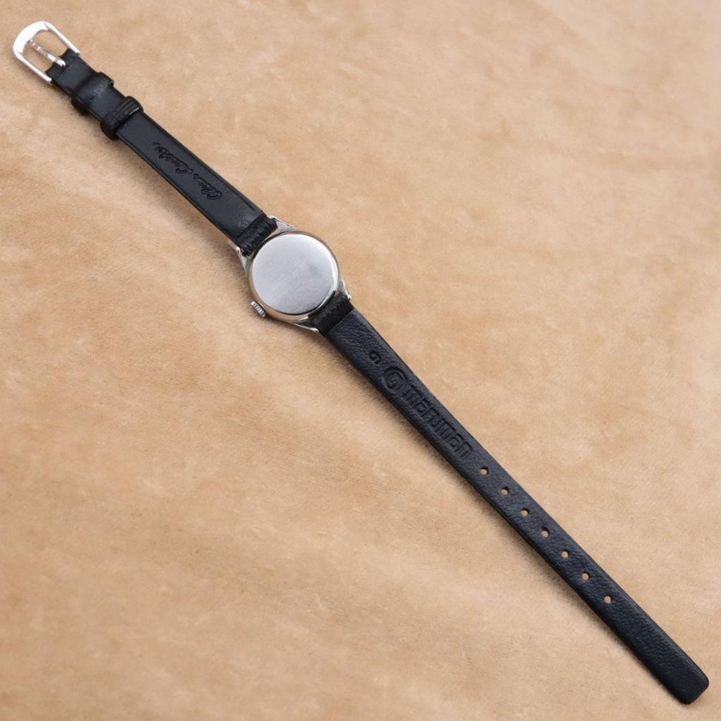 Б/У MOVADO Винтаж Ручной завод Индексы-палочки Серебристый Нержавеющая сталь SS Кожаный ремешок Заменен Редкий Винтаж Антиквариат [6-месячная гарантия] CH47