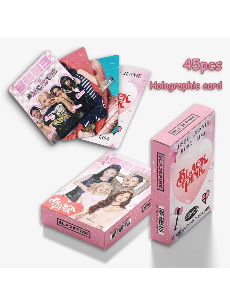 blackP 45PCS Holographic card  support merchandise cards, Christmas gifts