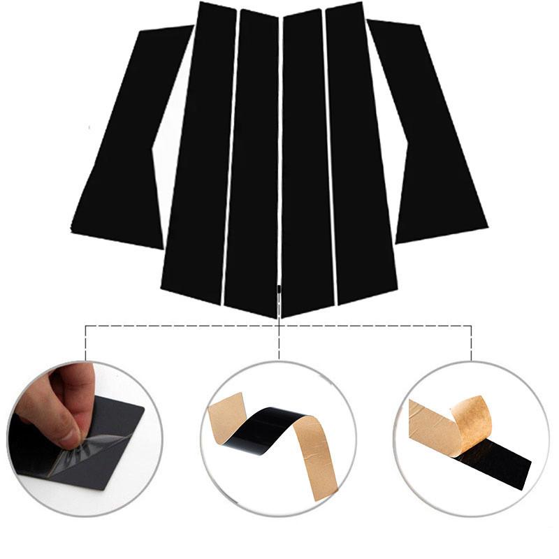 6 шт. Наклейки на стойку рулевой колонки автомобиля, подходят для Chevy Tiggo 3 2017-2021 / Tiggo 4 2017-2021, декоративные наклейки