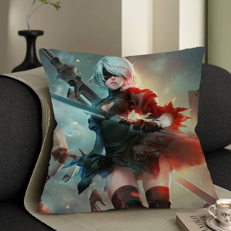 Game Nier Automata Cushion Cover Pillowcase Upholstery Sofa Throw Pillow Home Decor Pillowcas