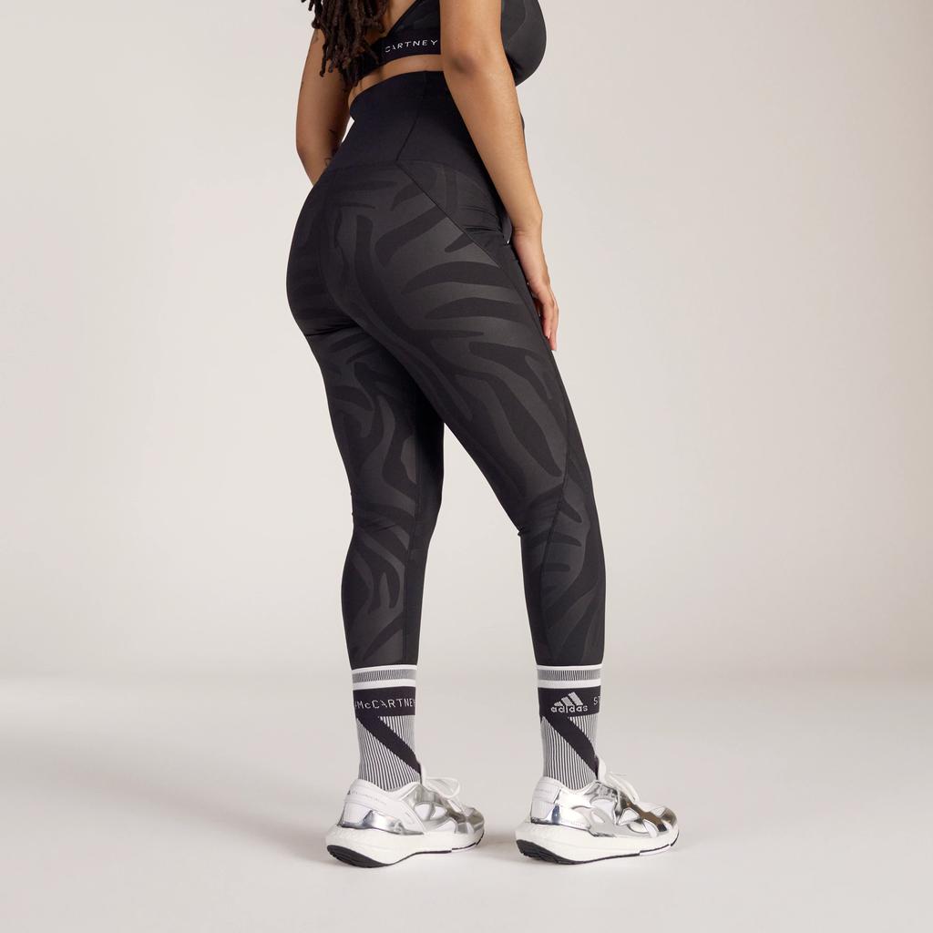 Adidas Stella McCartney M Tight однотонные леггинсы с логотипом и высокой талией, спортивные леггинсы женские, черные HG6844