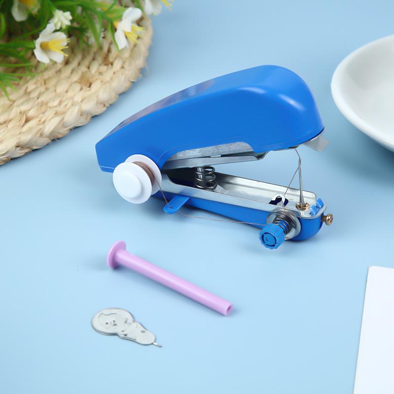 Handheld Mini Sewing Machine Portable Electric Stitcher Lightweight Compact Design Easy to Use for Quick Repairs and Small Sewing Projects