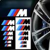 6 шт. для наклейки на суппорт BMW M, высокотемпературная наклейка для модификации тормозов BMW, наклейка на автомобиль BMW M с тремя полосками. Стекло окна.