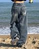 Y2k 2000s Vintage Baggy Jeans Woman Harajuku Streetwear Oversize Denim Pants Korean Style Gyaru Grunge Hip Hop Trousers