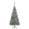 Day and Night - Day and Night Frosted Christmas Tree with Lights, Balls and Pine Cones 210 Cm