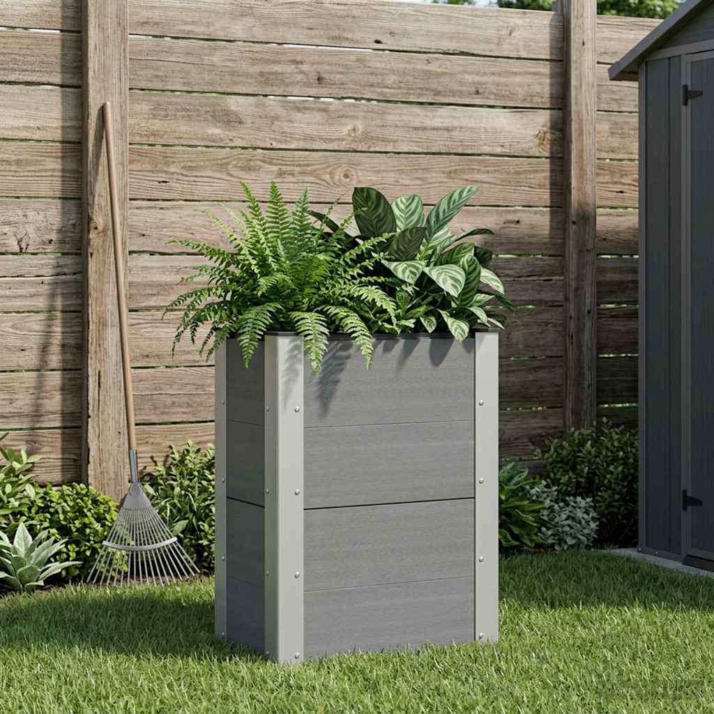 Raised Garden Bed Gray 50 x 30 x 72 cm