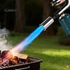 Cooking Torch Adjustable Outdoor Propane Torch, Handheld Flame Thrower Campfire Charcoal Starter, Safety Lock for BBQ, Grill, Searing Steak, Sous Vide