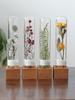 Wabi-Sabi Style Xian Porcelain Test Tube Rack: Retro Gift for Dried and Preserved Flowers, Plant Specimen Display