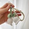 Great Gifts Imitation Pearl Crochet Flower Keychain Bag Pendant Car Accessories Car Key Holder