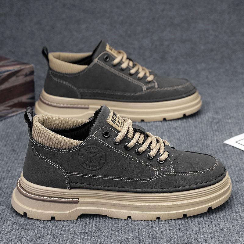 Ботинки мартин мужские туфли весна новые дышащие рабочие туфли мужские трендовые универсальные на платформе спортивные повседневные кеды модная обувь