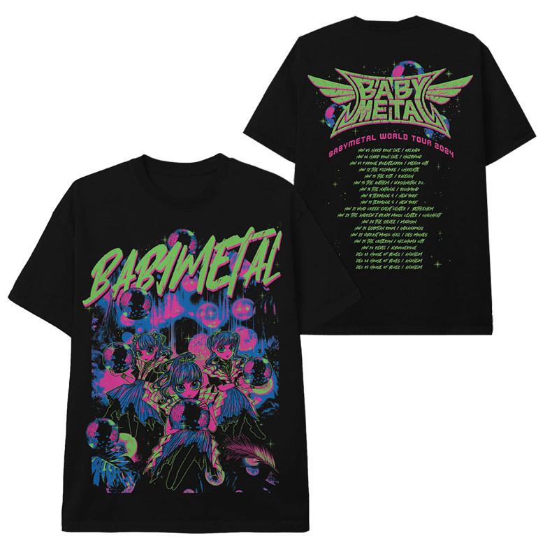 Best The Japanese Metal Idol Group BABYMETAL's Rock Anime Retro Loose Short T-shirts for Both Men and Women