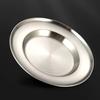 1 шт. Тарелка из нержавеющей стали 8 дюймов Ультрапортативная посуда Металлические обеденные тарелки для детей и малышей Отлично подходит для кемпинга на открытом воздухе, пикника