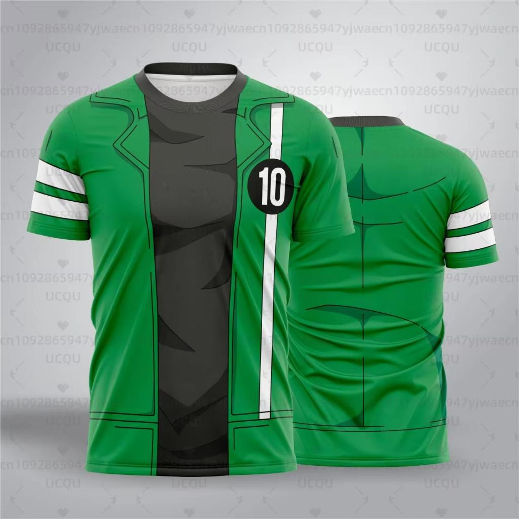 2026 Anime Omnitrix Ben10 Cosplay T-shirts 3D Ben Tennyson Print Cartoon Tee Summer Men Women Short Sleeve Y2k Tops