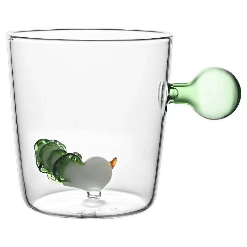 Cute Glass Cup Italy Famous Design Animal Glassware Drink Tumbler Milk Water Teacup 300ml Clear Niche Coffee Mug Dropshipping
