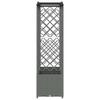 Elevated Planter with Trellis and Hanging Roof Light Grey 204 x 40 x 141 cm PP