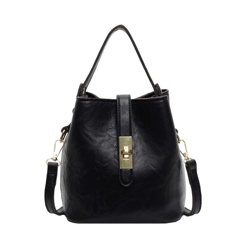 Популярная маленькая сумка женская осенняя новая ретро простая сумка-ведро модная повседневная на плечо мессенджер