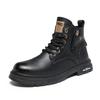 Winter Leather Men's Boots High Top Casual Outdoor Boots for Men Warm Motorcycle Boots Luxury Brand Designer Work Ankle Boots