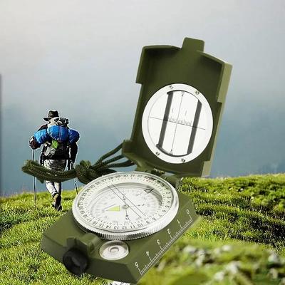 Тактический компас для выживания, уличный, водонепроницаемый, высокоточный, профессиональный, металлический, с прицелом, для исследований, геологии