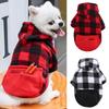 Dog Hoodies Plaid Pet Coat Jackets Sweatshirt for Chihuahua Cat Costume Pet Outfits
