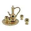 1:12 Gloss Miniature Cups Kettle Plate Tea Set Simulation Model Doll Accessories