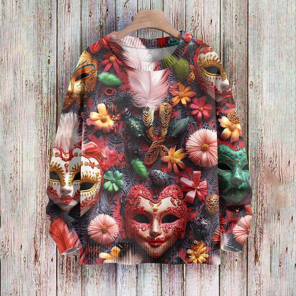 Детские толстовки Трикотаж для мальчиков и девочек Милые принтованные рубашки Круглый вырез Пуловеры Топы