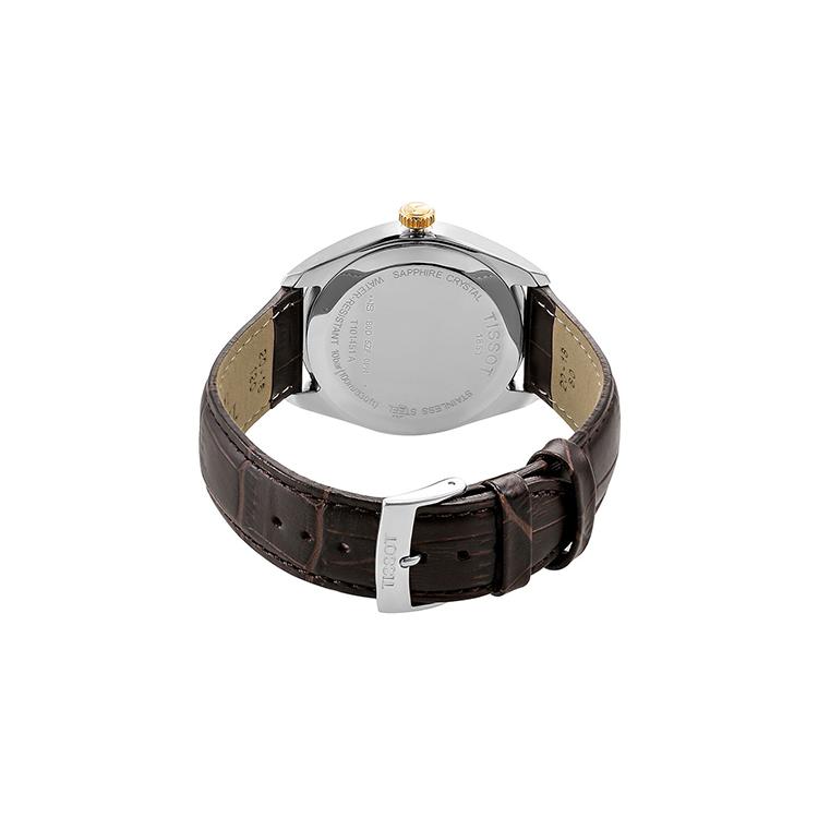 Tissot Коллекция PR100 Мужские кварцевые часы Часы 39 мм Белый циферблат Корпус из нержавеющей стали Кожаный ремешок T101.451.26.031.00