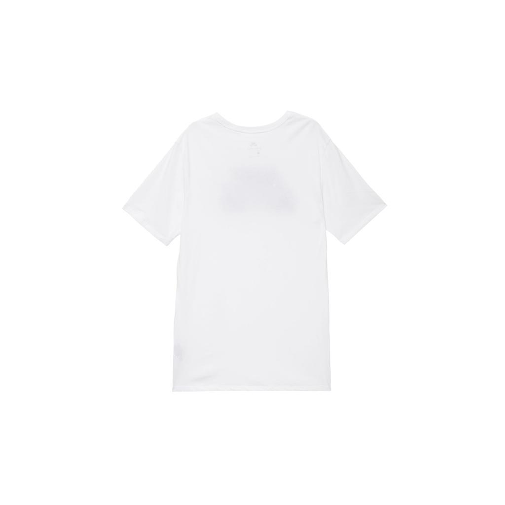 Nike Модная мужская футболка с принтом логотипа-буквы, круглым вырезом и коротким рукавом, белая 821946-100
