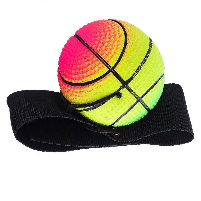 6CM Elastic Rubber Wrist Ball with Rope for Fitness and Play